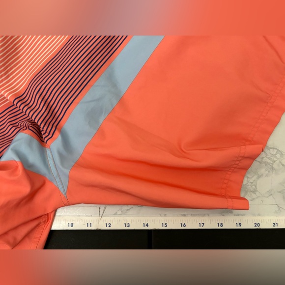 Nautica Swim Trunks Men XXL Blue Lined Beach Pockets Drawstring Shorts Orange C2 - Picture 5 of 5